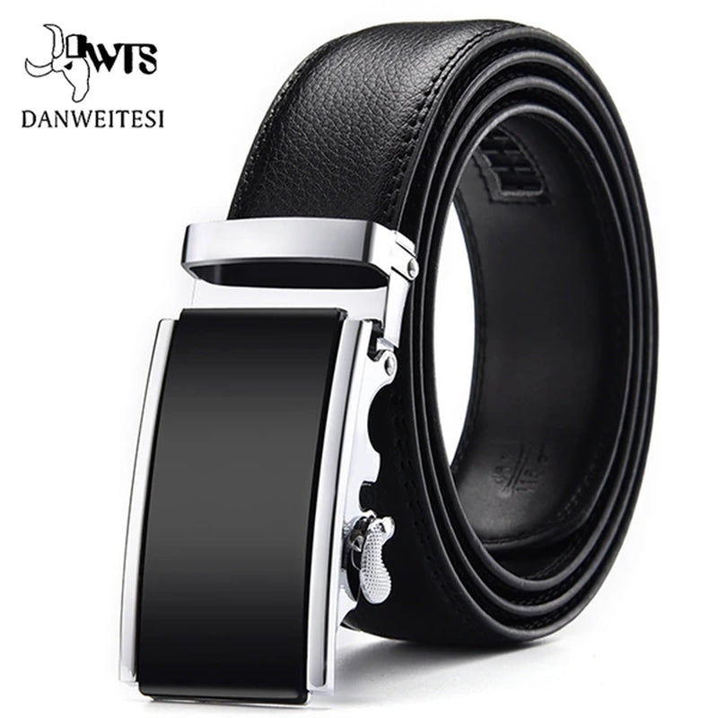 []Genuine Leather Belts for Men Automatic Male Belts Cummerbunds Leather Belt Men Dropshipping Black Belts Cinturon Hombre