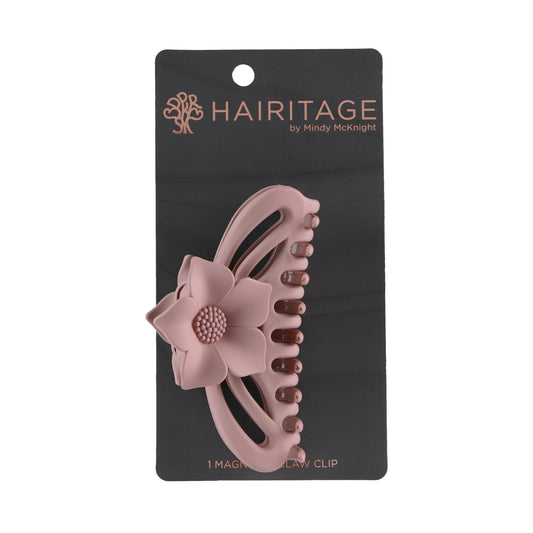 Large Magnolia Claw Hair Clip for Women & Girls for All Hair Types Banana Barrette | French Butterfly Hair Clip | Purple, 1PC