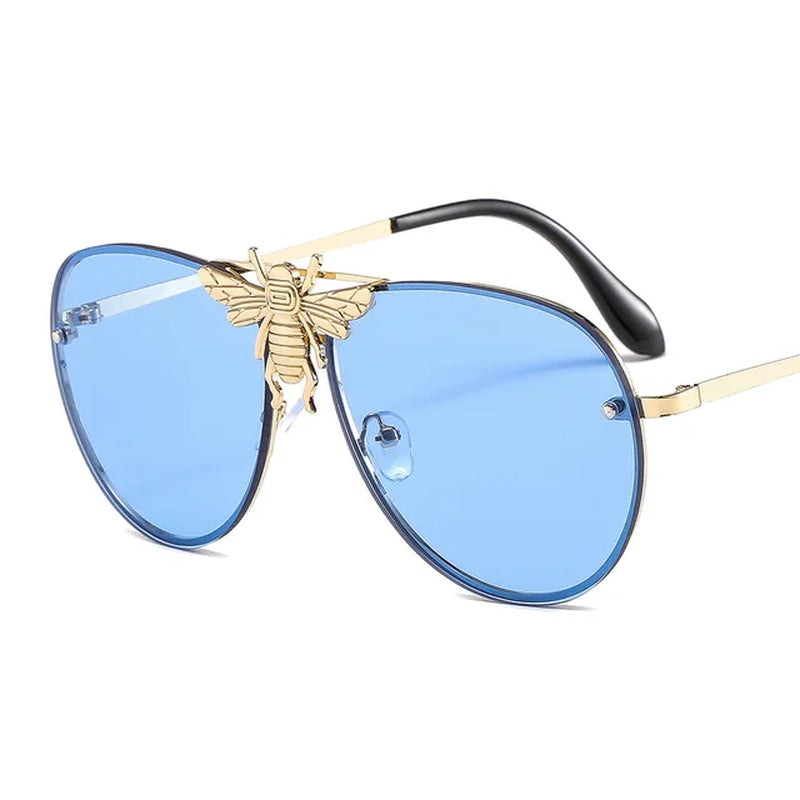 New Fashion Modern Oversized Sunglasses for Women Men Luxury Designer Sun Glasses Bee Decoration Trengding Shades UV400 Eyeglass